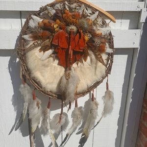 Feather and fur mandala